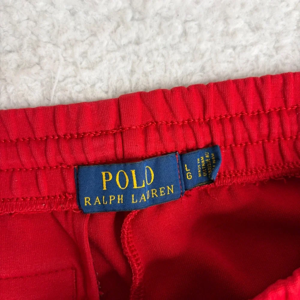 Polo Ralph Lauren Mens Red Navy Blue Logo Graphic Joggers Sweatpants Large